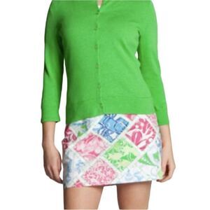 Lilly Pulitzer Jubilee Skirt 12 Multicolor Patch‎ Print A-line Mini Vibrant Fish